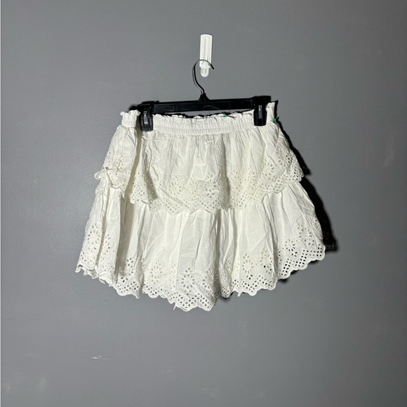 Gap Organic Cotton Ruffle Eyelet Mini Skirt Women’s Size Large - Picture 5 of 5